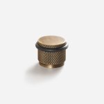 Vago - Knurled Matte Brass Door Stop - Architectural Hardware - Knurled Matte Brass Door Stop