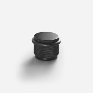Vago - Knurled Matte Brass Door Stop - Architectural Hardware - Knurled Matte Brass Door Stop