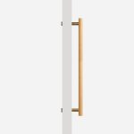 Beech Wood and Matte Brass Door Pull - Architectural Hardware - Beech Wood and Matte Brass Door Pull