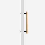 Beech Wood and Matte Brass Door Pull - Architectural Hardware - Beech Wood and Matte Brass Door Pull
