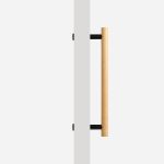 Beech Wood and Matte Brass Door Pull - Architectural Hardware - Beech Wood and Matte Brass Door Pull
