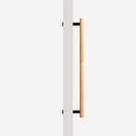 Beech Wood and Matte Brass Door Pull - Architectural Hardware - Beech Wood and Matte Brass Door Pull