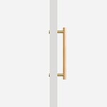 Beech Wood and Matte Brass Door Pull - Architectural Hardware - Beech Wood and Matte Brass Door Pull