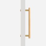Beech Wood and Matte Brass Door Pull - Architectural Hardware - Beech Wood and Matte Brass Door Pull