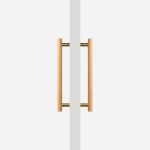 Beech Wood and Matte Brass Door Pull - Architectural Hardware - Beech Wood and Matte Brass Door Pull