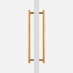 Beech Wood and Matte Brass Door Pull - Architectural Hardware - Beech Wood and Matte Brass Door Pull