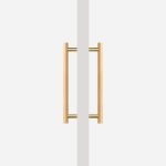 Beech Wood and Matte Brass Door Pull - Architectural Hardware - Beech Wood and Matte Brass Door Pull