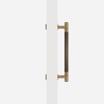 Matte Brass Linear Knurled Door Pull - 300mm, Single-Sided