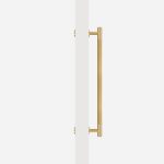 Matte Brass Linear Knurled Door Pull - 300mm, Single-Sided