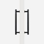 Matte Brass Linear Knurled Door Pull - 300mm, Single-Sided