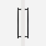 Matte Brass Linear Knurled Door Pull - 300mm, Single-Sided