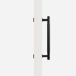 Matte Brass Linear Knurled Door Pull - 300mm, Single-Sided