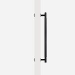 Matte Brass Linear Knurled Door Pull - 300mm, Single-Sided