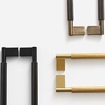 Brushed Brass Knurled Door Pull - 300mm, Single-Sided