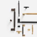 Brushed Brass Knurled Door Pull - 300mm, Single-Sided