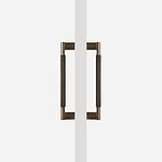 Brushed Brass Knurled Door Pull - 300mm, Single-Sided