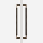 Brushed Brass Knurled Door Pull - 300mm, Single-Sided
