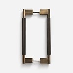 Brushed Brass Knurled Door Pull - 300mm, Single-Sided