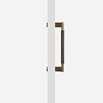 Brushed Brass Knurled Door Pull - 300mm, Single-Sided
