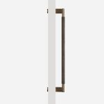 Brushed Brass Knurled Door Pull - 300mm, Single-Sided
