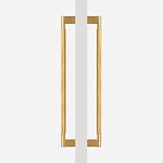 Brushed Brass Knurled Door Pull - 300mm, Single-Sided