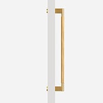Brushed Brass Knurled Door Pull - 300mm, Single-Sided