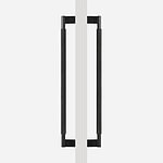Brushed Brass Knurled Door Pull - 300mm, Single-Sided