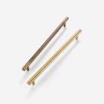 Matte Brass Hammered Door Pull - Architectural Hardware - Matte Brass Hammered Door Pull