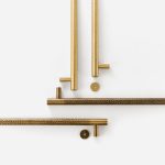Matte Brass Hammered Door Pull - Architectural Hardware - Matte Brass Hammered Door Pull