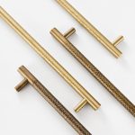 Matte Brass Hammered Door Pull - Architectural Hardware - Matte Brass Hammered Door Pull