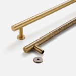 Matte Brass Hammered Door Pull - Architectural Hardware - Matte Brass Hammered Door Pull