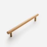 Beech Wood and Matte Brass Door Pull - Architectural Hardware - Beech Wood and Matte Brass Door Pull