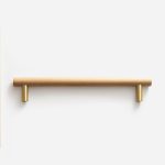 Beech Wood and Matte Brass Door Pull - Architectural Hardware - Beech Wood and Matte Brass Door Pull