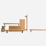 Beech Wood and Matte Brass Door Pull - Architectural Hardware - Beech Wood and Matte Brass Door Pull