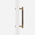 Matte Brass Diamond Knurled Door Pull - 300mm, Single-Sided