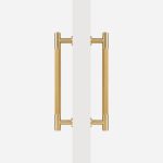 Matte Brass Diamond Knurled Door Pull - 300mm, Single-Sided