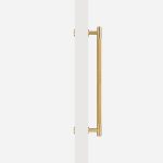 Matte Brass Diamond Knurled Door Pull - 300mm, Single-Sided