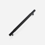 Matte Brass Diamond Knurled Door Pull - 300mm, Single-Sided