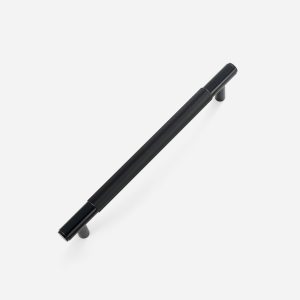Matte Brass Diamond Knurled Door Pull - 300mm, Single-Sided