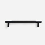 Matte Brass Diamond Knurled Door Pull - 300mm, Single-Sided