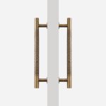 Antique Bronze Brass Hammered Door Pull - Architectural Hardware - Antique Bronze Brass Hammered Door Pull
