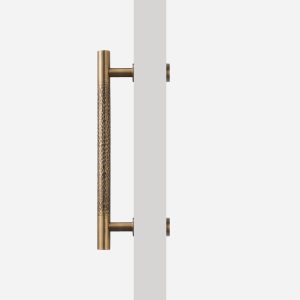 Antique Bronze Brass Hammered Door Pull - Architectural Hardware - Antique Bronze Brass Hammered Door Pull