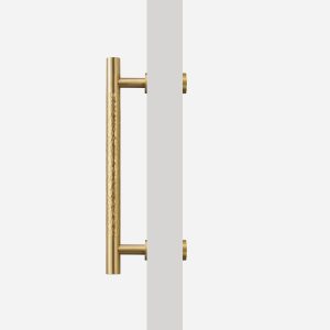 Matte Brass Hammered Door Pull - Architectural Hardware - Matte Brass Hammered Door Pull