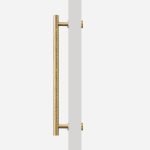 Matte Brass Hammered Door Pull - Architectural Hardware - Matte Brass Hammered Door Pull