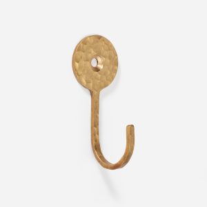 Hammered Brass Wall Hook - Wall Hooks - Hammered Brass Wall Hook