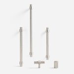 Porto - Knurled Brushed Nickel Brass Handle - 130mm