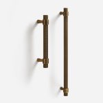Porto - Knurled Antique Bronze Brass Handle - 130mm