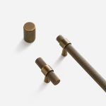 Porto - Knurled Antique Bronze Brass Handle - 130mm
