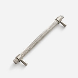 Porto - Knurled Brushed Nickel Brass Handle - 130mm
