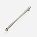 Porto - Knurled Brushed Nickel Brass Handle - 130mm